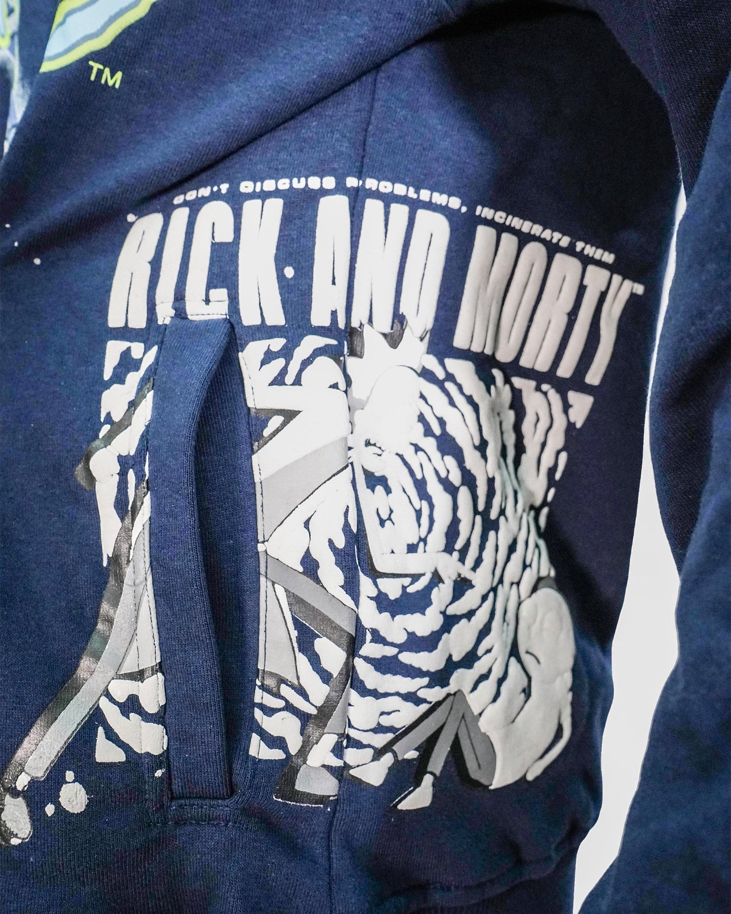 Rick & Morty™ - Glitch Rick Blue Oversized Heavyweight Mens Hoodie