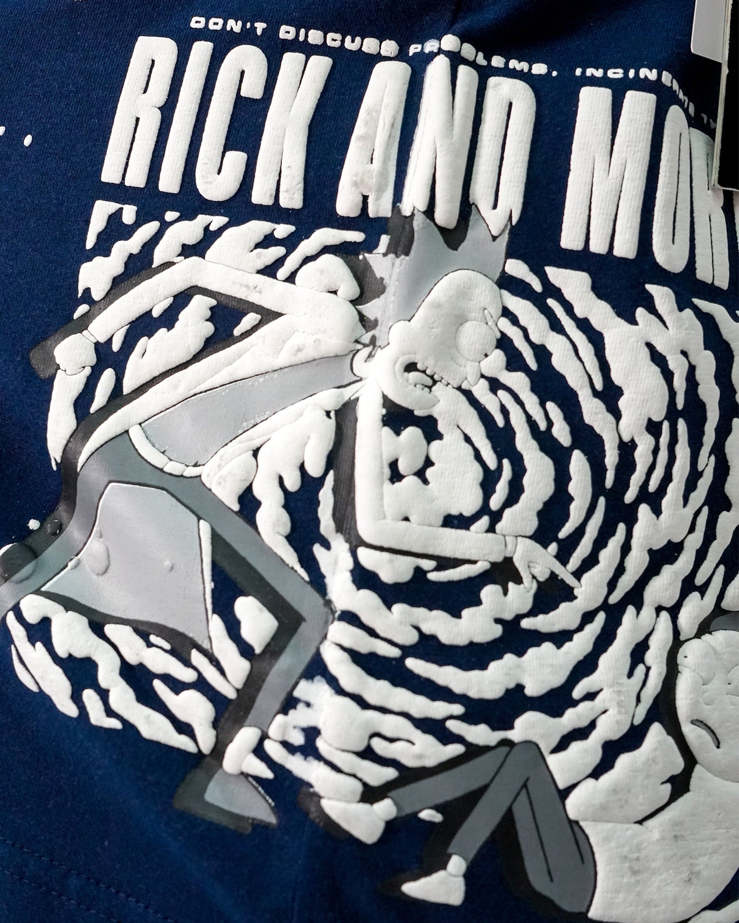 Rick & Morty - Glitch Rick Blue Oversized Mens T Shirt