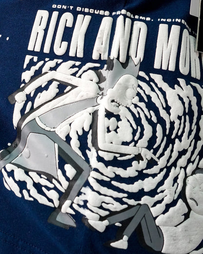 Rick & Morty - Glitch Rick Blue Oversized Mens T Shirt