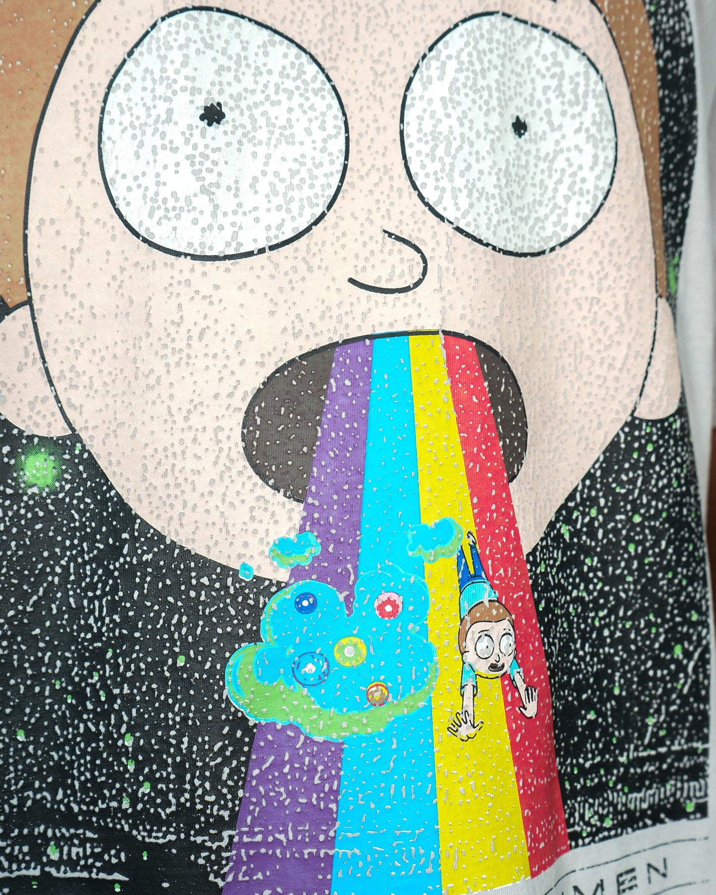Rick & Morty™ - Rainbow Morty Grey Oversized Mens T Shirt