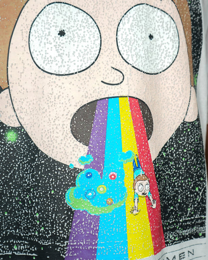 Rick & Morty™ - Rainbow Morty Grey Oversized Mens T Shirt
