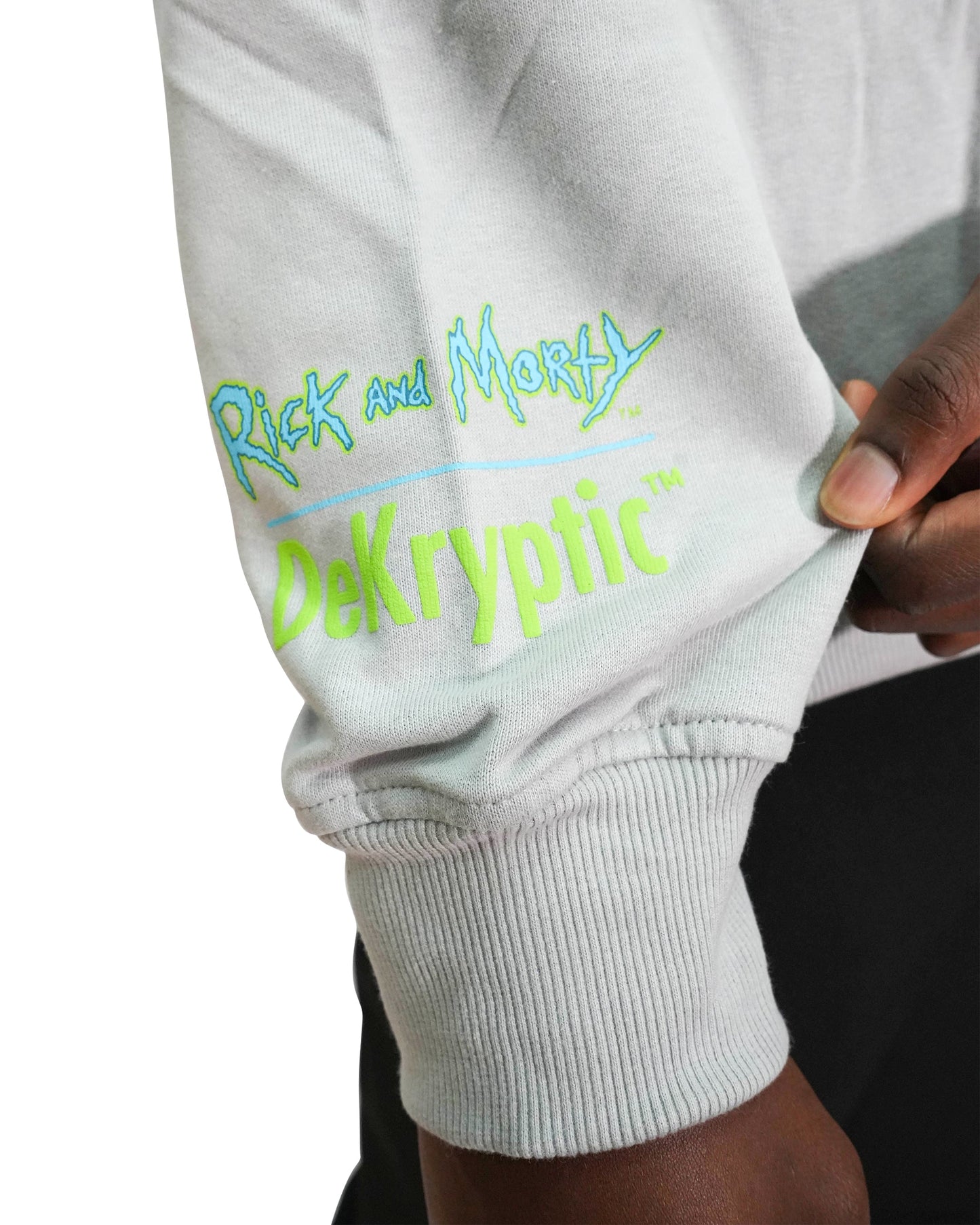 Rick & Morty™ - Rainbow Morty Grey Oversized Heavyweight Mens Hoodie