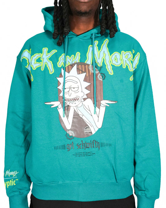 Rick & Morty™ - Rick Schwifty Sea Green Oversized Heavyweight Mens Hoodie