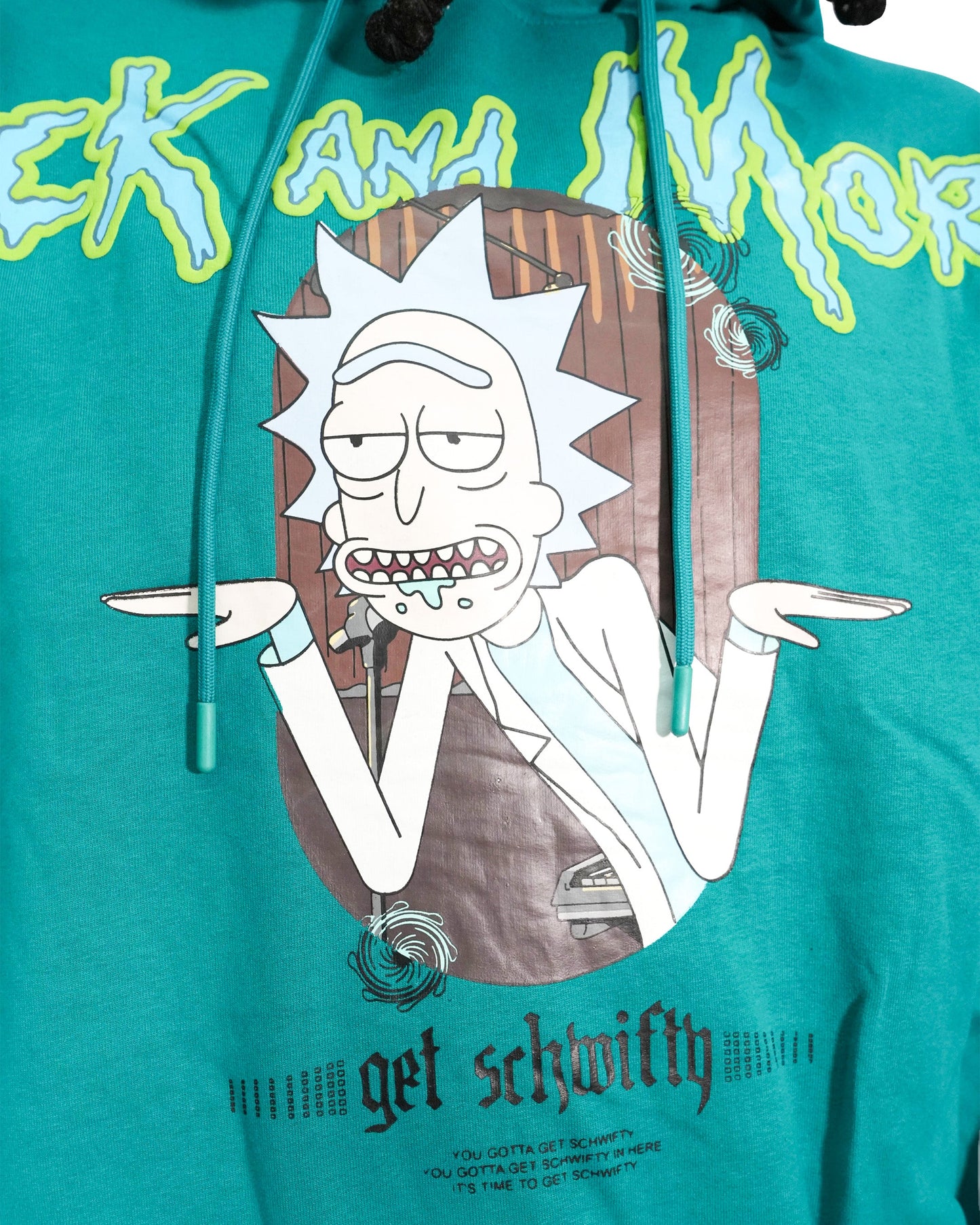 Rick & Morty™ - Rick Schwifty Sea Green Oversized Heavyweight Mens Hoodie