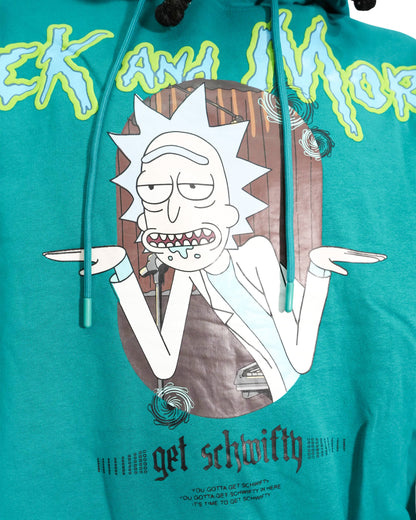 Rick & Morty™ - Rick Schwifty Sea Green Oversized Heavyweight Mens Hoodie