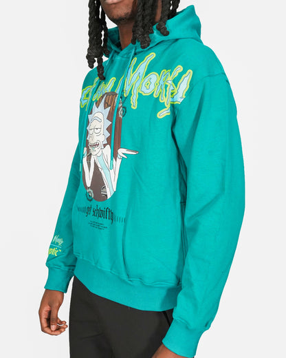 Rick & Morty™ - Rick Schwifty Sea Green Oversized Heavyweight Mens Hoodie