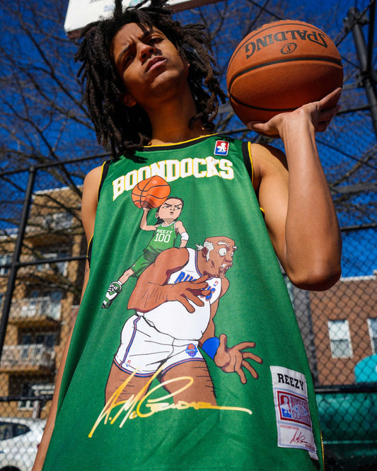 The Boondocks - Riley Dunk Basketball Green Jersey