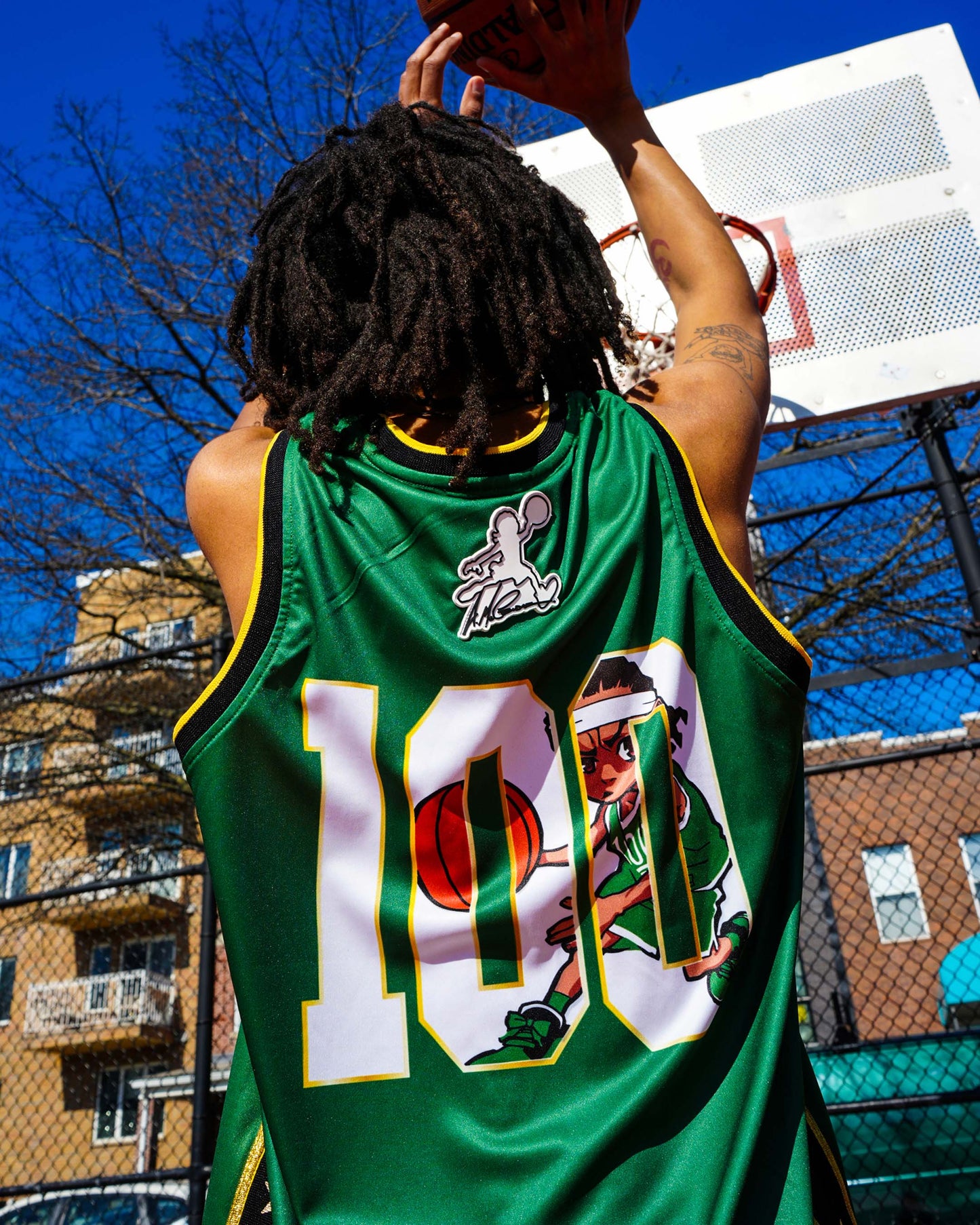 The Boondocks - Riley Dunk Basketball Green Jersey