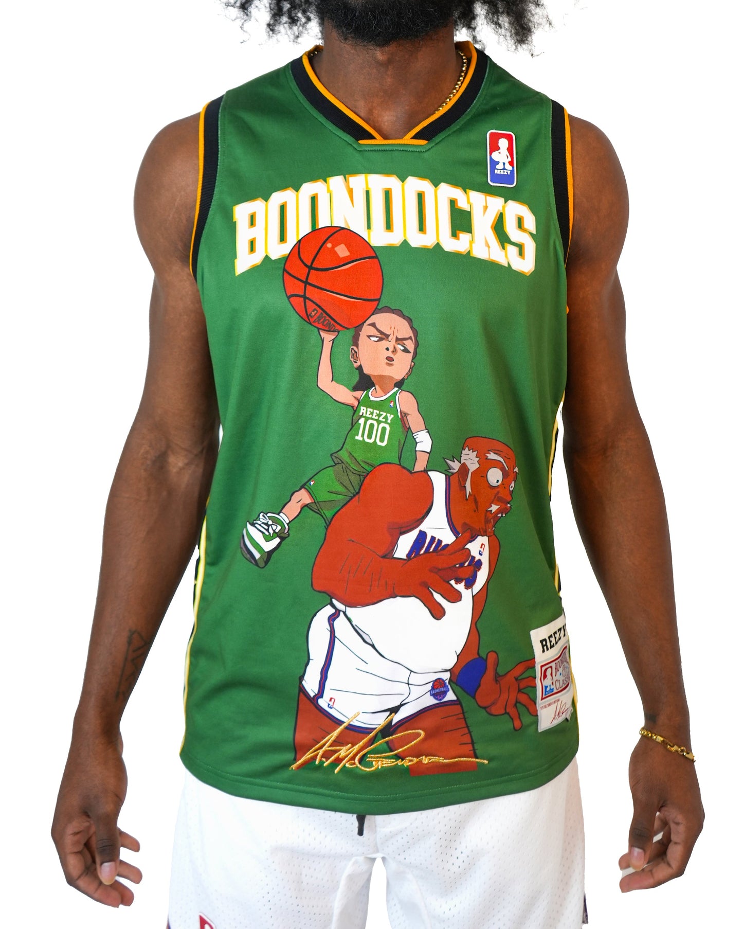 The Boondocks - Riley Dunk Basketball Green Jersey