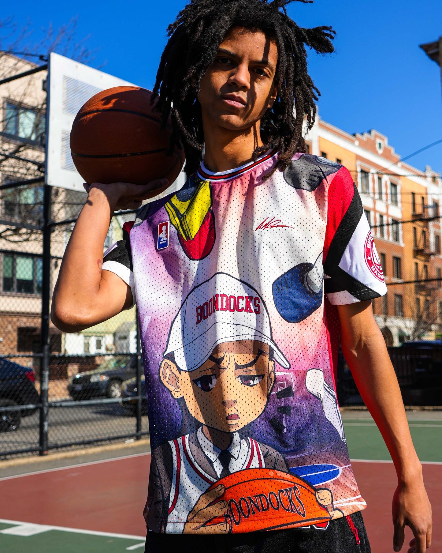 The Boondocks - Riley Press Conference Mesh Knit Mens T Shirt