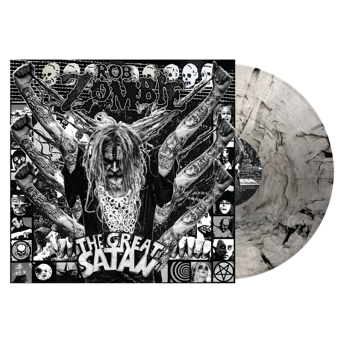 Rob Zombie - The Great Satan [LP] (Exclusive - Limited to 1000, Clear w/ Black Smoke Vinyl) Vinyl Record