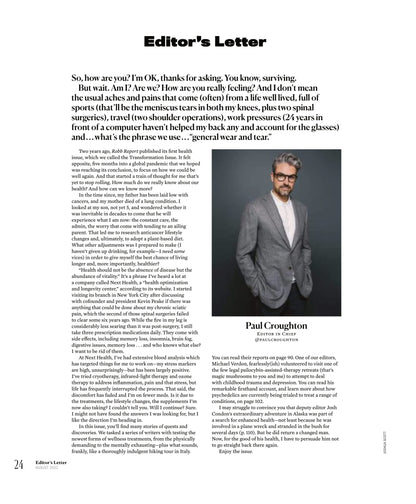 Robb Report - The Health Issue August 2022: Mind Over Matter, What Researchers Are Learning From World's Fittest People, Psychedelics As Treatment For Mental Health, Latest Wellness Programs & More!