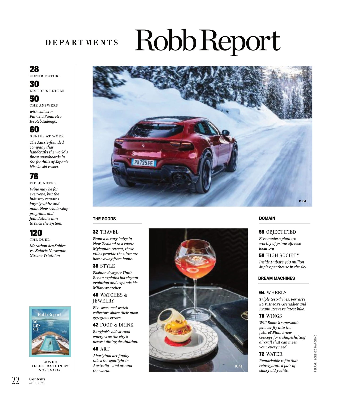 Robb Report - The Fitness Issue April 2023: No Days Off, The Secrets To Living Longer & Healthier, Evil Endurance Races, Europe's Swankiest Villas, Best Nonalcoholic Wines, Exercise Science & More!
