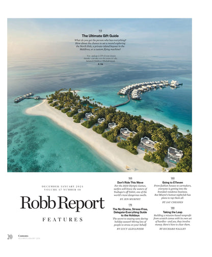 Robb Report - The Giving Issue December & January 2024: Ultimate Gift Guide, Secrets To Staying Stress-Free During Holidays, How To Build A Mission-Based Nonprofit, Surfers In 2024 Olympics & More!