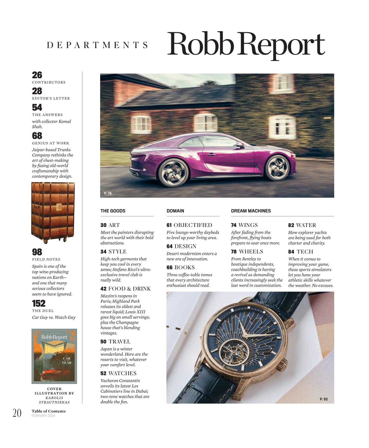 Robb Report - The Car Issue February 2024: Car Of The Year, Riding With Rick Ross, Keep Your Cigars In Style, American Whiskey's New Firepower, Japan Is A Winter Wonderland, Desert Modernism & More!