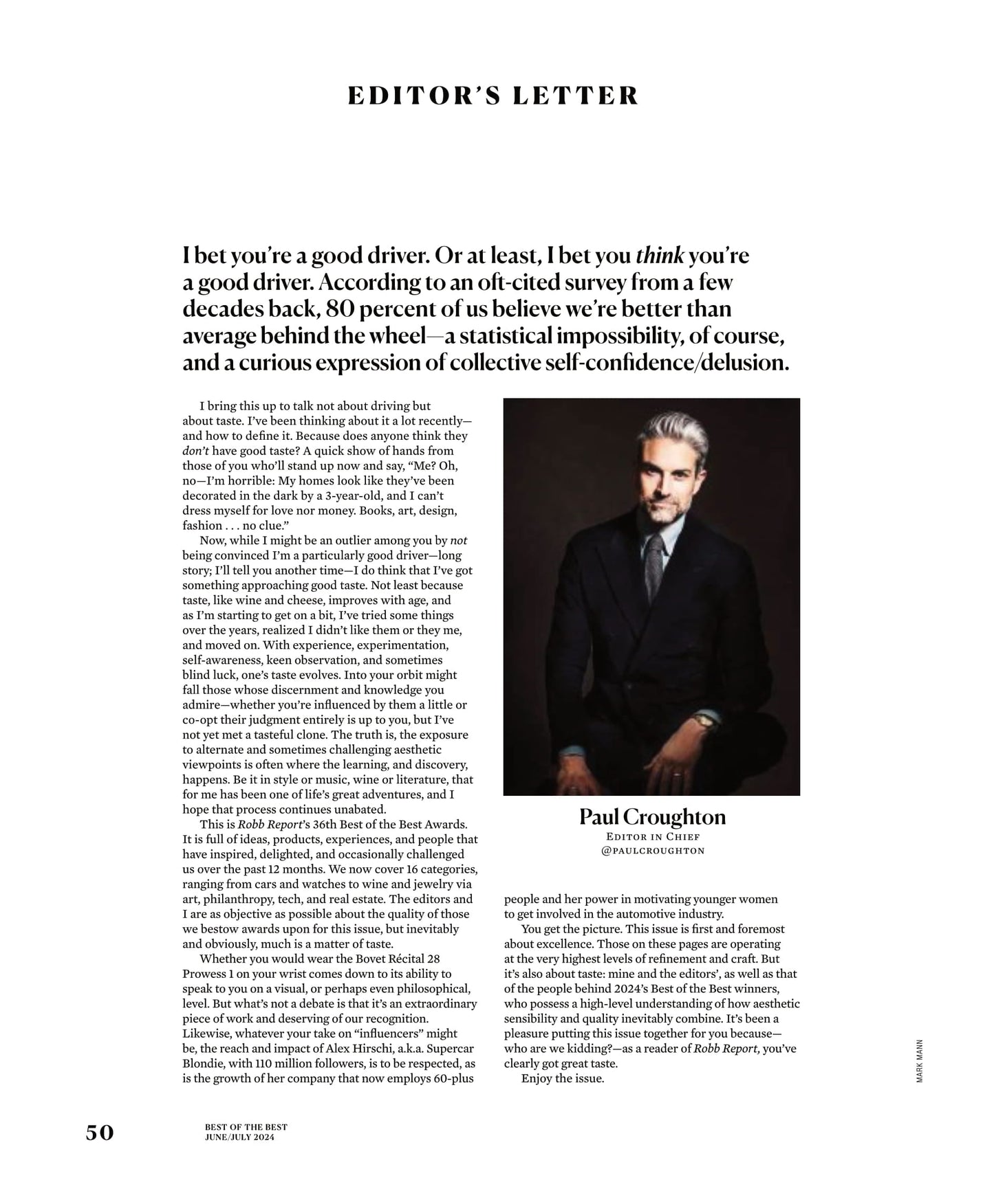 Robb Report - The Best Of The Best Issue June & July 2024: In Auto, Style, Watches, Sailing, Travel, Wine, Jewelry, Dining, Art, Spirits, Real Estate, Airplanes, Design, Gear, Cigars & More!