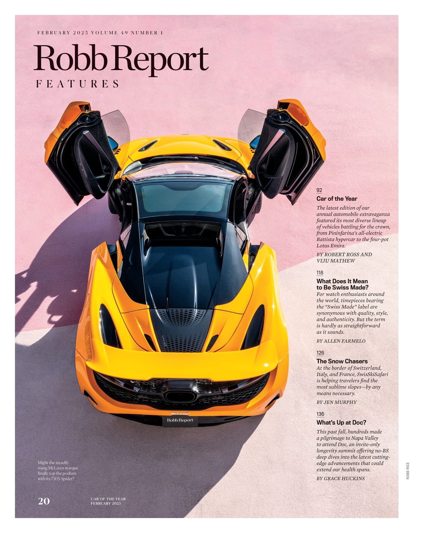 Robb Report - Car Of The Year Issue February 2025: Exclusive Longevity Summit In Napa Valley, Tips On Navigating Ultra-Prime Real Estate Market, Parmigiano-Reggiano Production, Yacht Interiors & More!