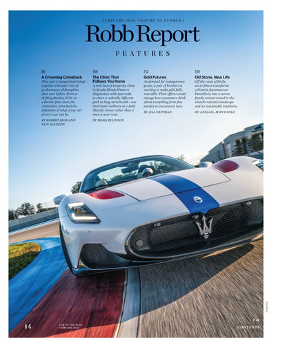 Robb Report - Car Of The Year Issue February 2026: Top-Tier Drivers In This Year's Competition, Transparency Transforming The Gold Market, Bulgari's 1940s Revival, Gideon Appah's US Debut & More!