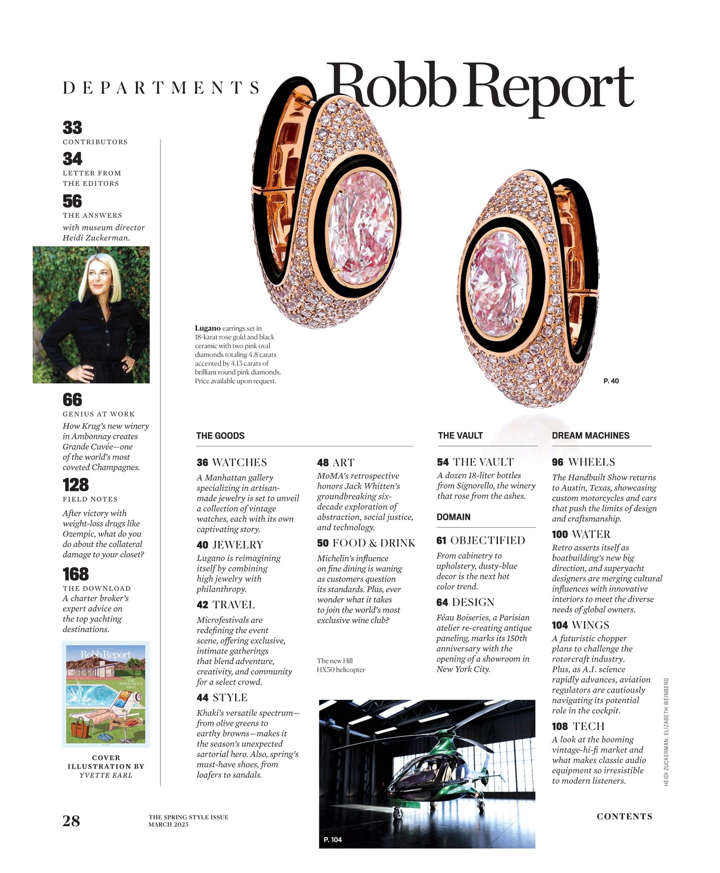 Robb Report - The Spring Style Issue March 2025: Lofty Ambitions, Sabyasachi Mukherjee's Journey In Fashion, Michelin's Influence, MoMA, Lugano, Krug's Winery, Ozempic's Impact To Your Closet & More!