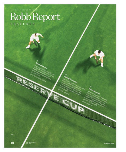 Robb Report - The Sports Issue May 2026: Padel's Court of Appeal, Taking Over Clubs, Resorts & More, Best Sneakers, Raising Sport Prospects, Hasselblad’s Newest Camera, Hermès Luxury Watches & More!
