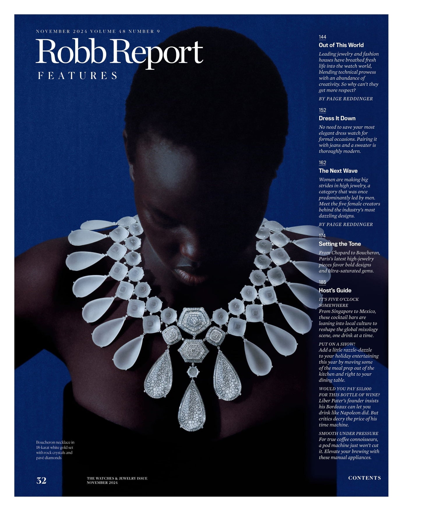 Robb Report - The Watches & Jewelry Issue November 2024: The Making of Tiffany & Co's Peacock Inspired Necklace, Dressing Down Your Dress Watch, 5 Female Creators Making Strides In High Jewelry & More