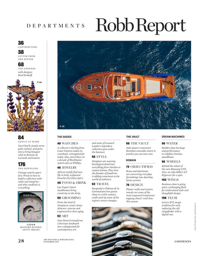 Robb Report - The Watches & Jewelry Issue November 2025: Timeless Elegance, Jules Sauer's Emeralds Collection, Indian Jewelers Redefining Luxury, Parisian High Jewelry's Sculptural Designs & More!