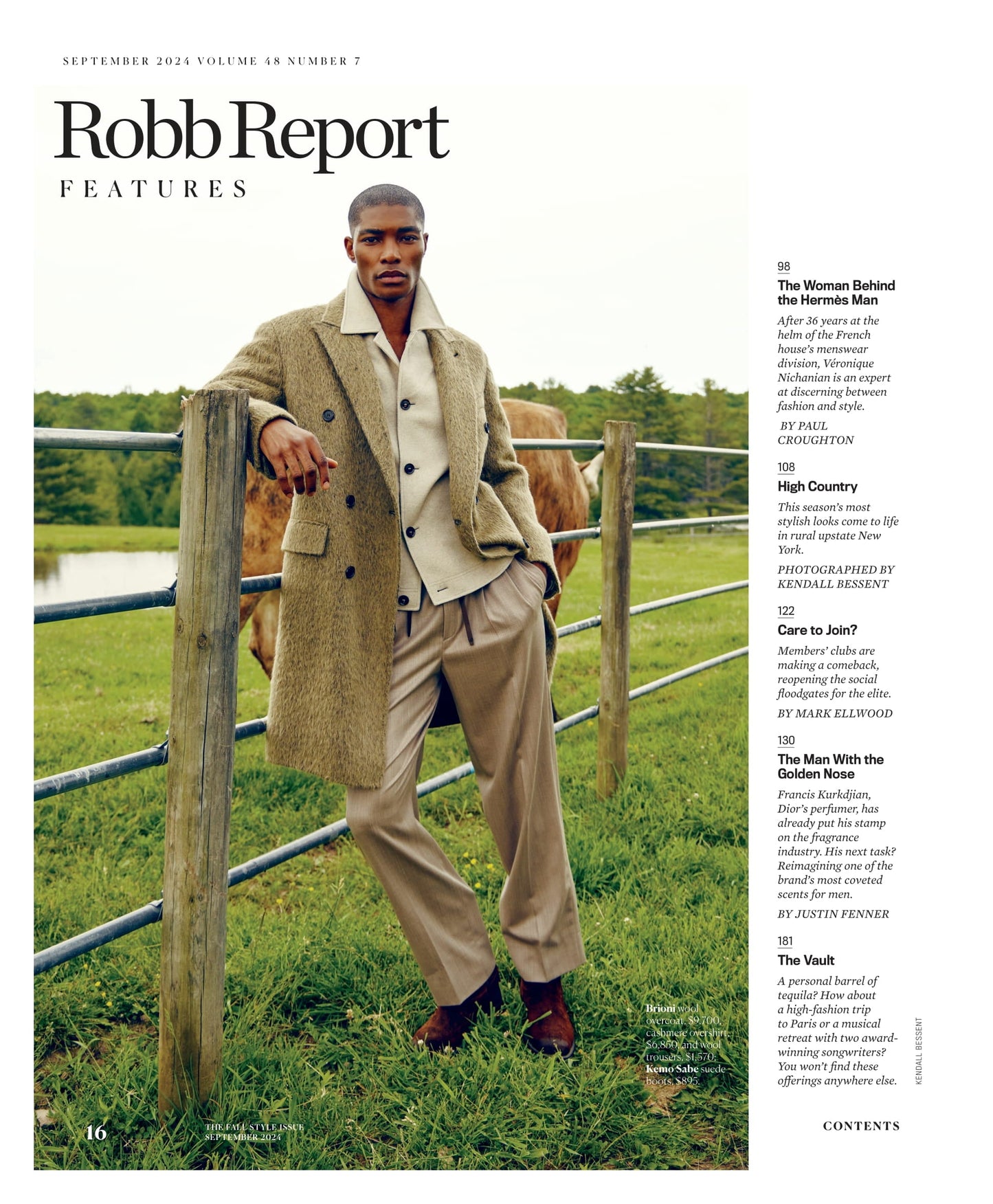Robb Report - The Fall Style Issue September 2024: The Woman Behind The Hermès Man, Life In Rural Upstate New York, Dior's Perfumer Francis Kurkdijian, Lab-Grown Diamonds, Paris Design Week & More!