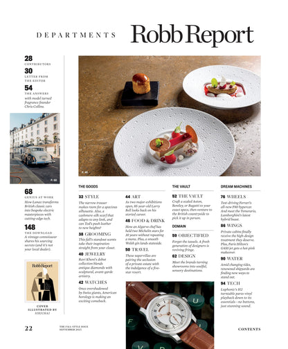 Robb Report - The Fall Style Issue September 2025: The Guide To Luxury Living, Hottest Gadgets, Gastao’s Alpine Luxury,  Designer Watches, Jewelry, Sartorial Trends, Men’s Grooming Essentials & More!
