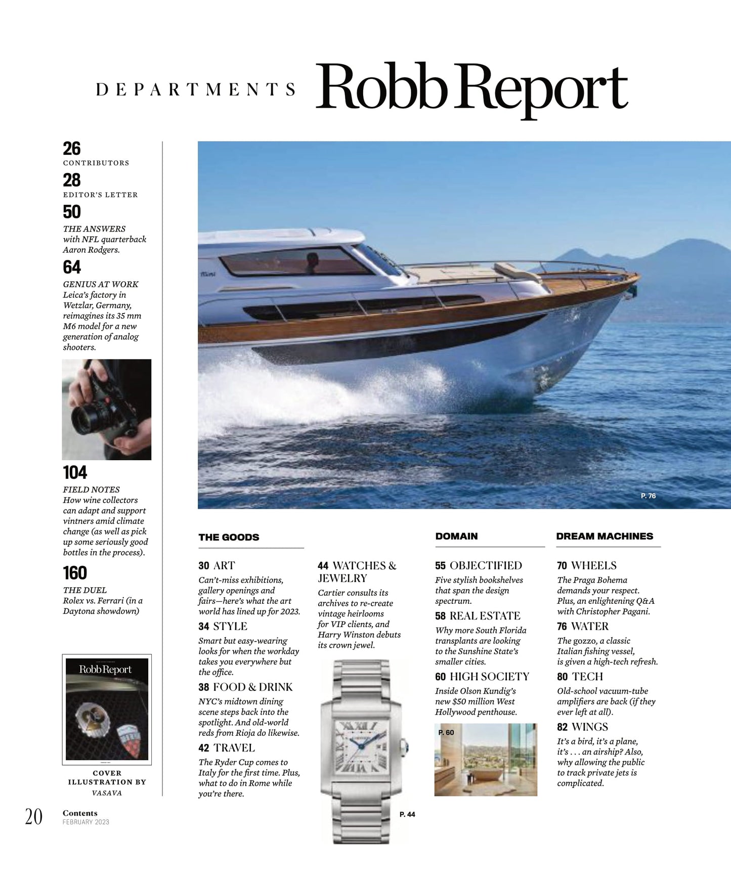 Robb Report - Car Of The Year Issue February 2023: 20th Anniversary Of Bicoastal Automobile Competition With Top-Flight Field Of Sport & Luxury Vehicles, Wyoming's 3 Spear Ranch, The Ryder Cup & More!