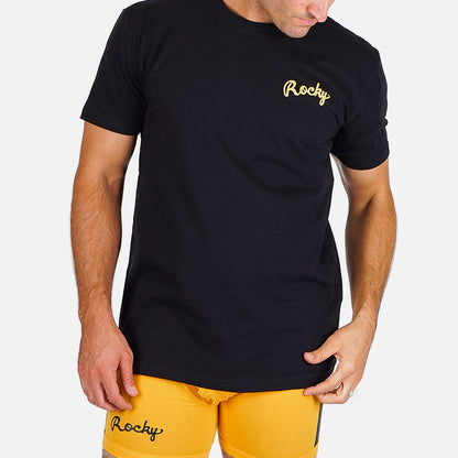Rocky Satin Tiger Mens T Shirt Black