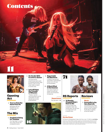 Rolling Stone - April 2023: Ed Sheeran. Seriously. Tragedy Struck When Becoming A Dad, Paris Hilton Is Ready To Get Real, Fugees Rapper Pras Guilty Of Political Conspiracy, Tove Lo Backstage & More!