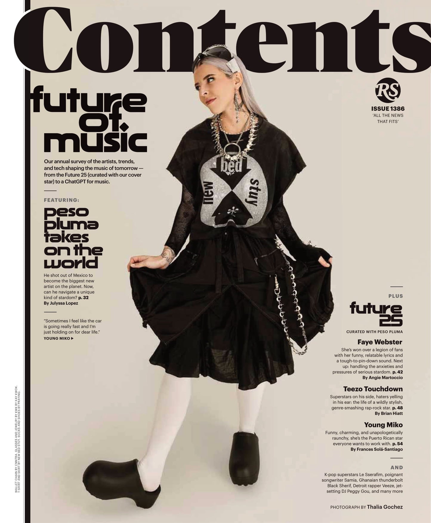 Rolling Stone - April 2024: Peso Pluma Presents The Future Of Music, Future 25, Chappel Roan, Saiko, How Illness Brought Fletcher’s Rock-Star Lifestyle To A Halt, UnCancellable Trisha Paytas & More!