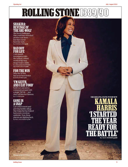 Rolling Stone - July & August 2024: Revenge of The She-Wolf Shakira, The Diddy Investigation, All Eyes On The WNBA, Interview With Kamala Harris, Summer Of Sabrina Carpenter, Keith Lee, Normani & More