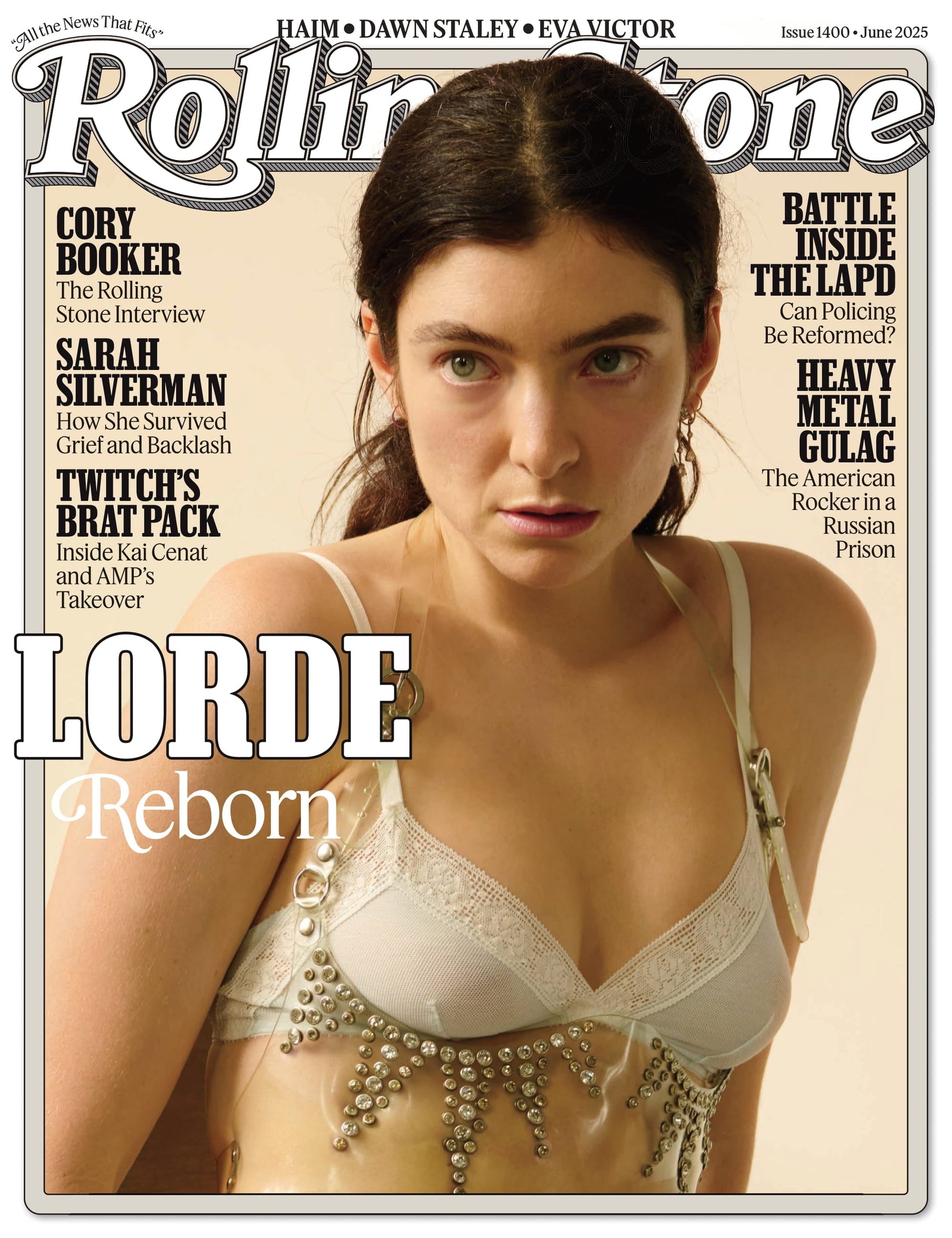 Rolling Stone - June 2025: Lorde Reborn, Her Stunning Comeback, Kai Cenat & AMP Takeover, Cory Booker’s Bold Vision, Sarah Silverman Opens Up,  LAPD Under Fire, Heavy Metal Gulag & More!