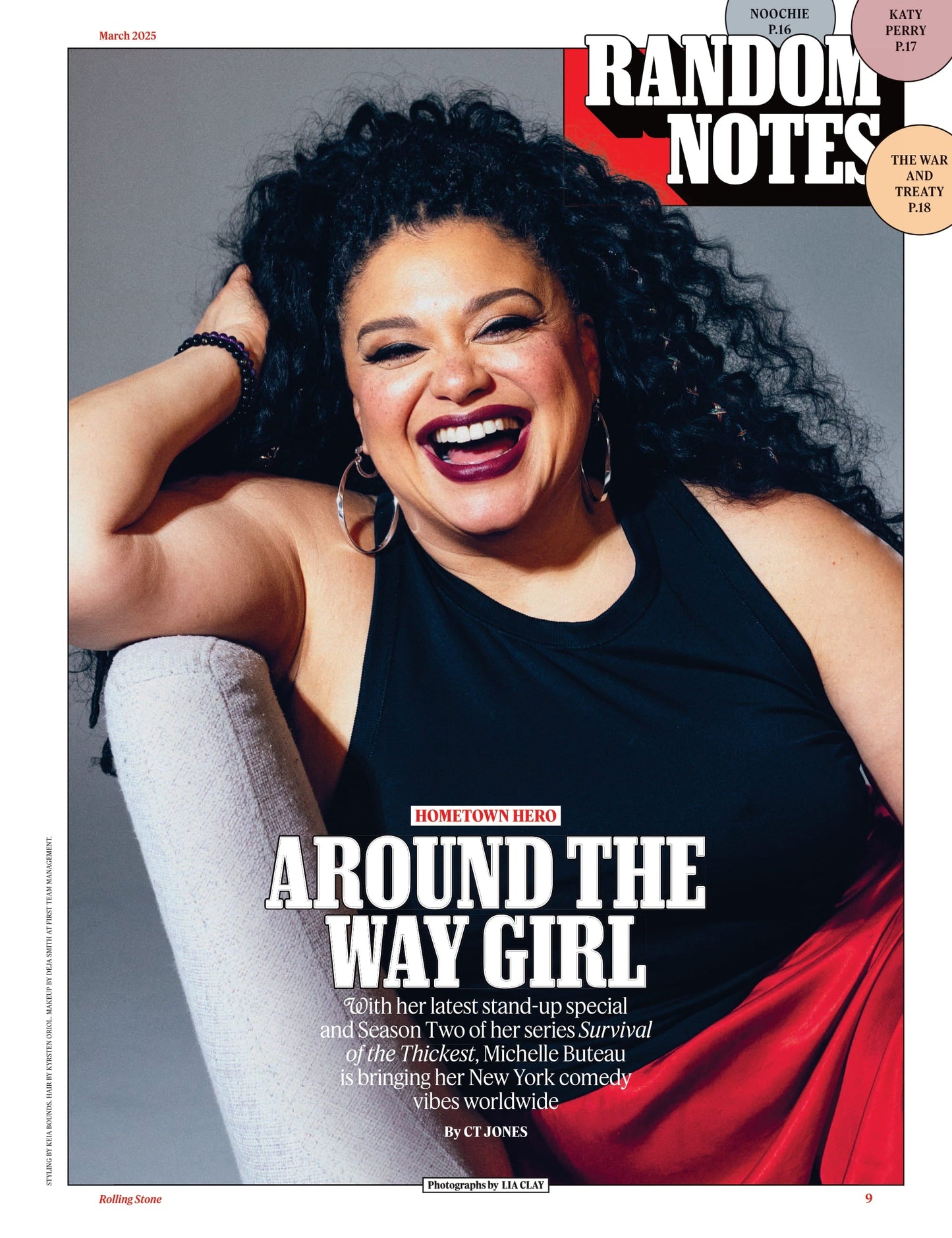 Rolling Stone - March 2025: The Tragedy Of Liam Payne, Los Angeles Surviving The Inferno, Monica Lewinsky Interview, Marianne Faithfull, Michelle Buteau's Comedy, Hannah Bahng & More!