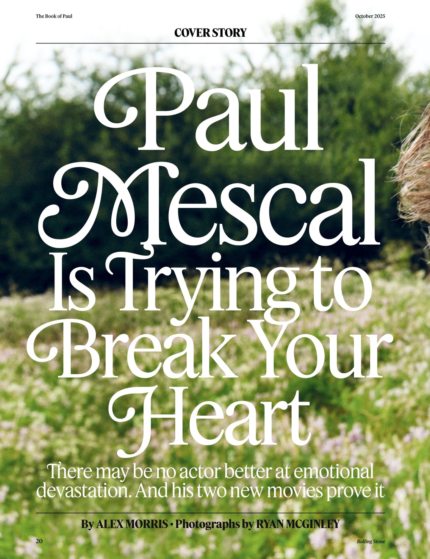 Rolling Stone - October 2025: Paul Mescal Is Trying To Break Your Heart, The Ohtani Betting Scandal, Latin Music's New Wave, Roy Wood Jr's Interview, Inside Stephen Miller's Reign Of Terror & More!