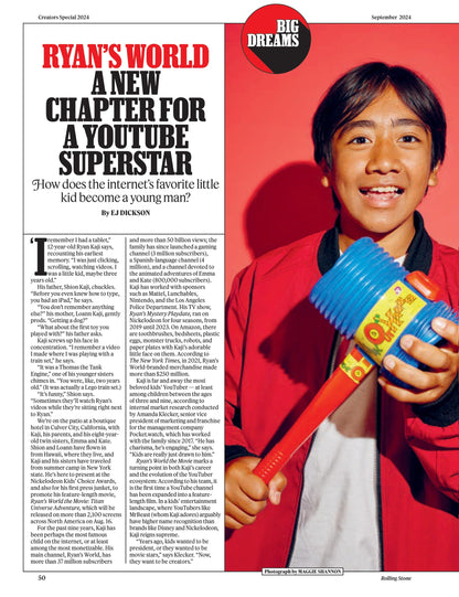 Rolling Stone - September 2024: Ice Spice On Fire, Francis Ford Coppola Interview, Sherrod Brown's Last Stand, Hozier, Hunter Schaefer From Euphoria To Final Girl & 25 Most Influential Creators 2024!