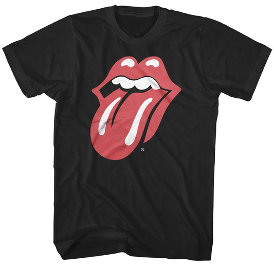 Rolling Stones Classic Tongue Logo Mens T Shirt Black