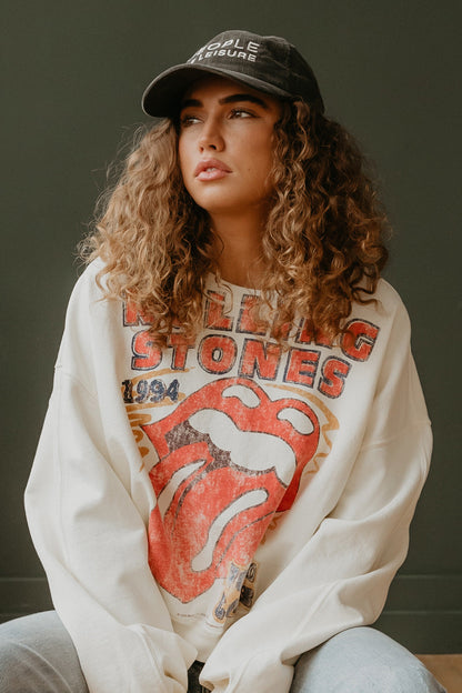 Rolling Stones 1994 Voodoo Lounge Womens Sweatshirt Ivory