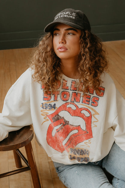 Rolling Stones 1994 Voodoo Lounge Womens Sweatshirt Ivory