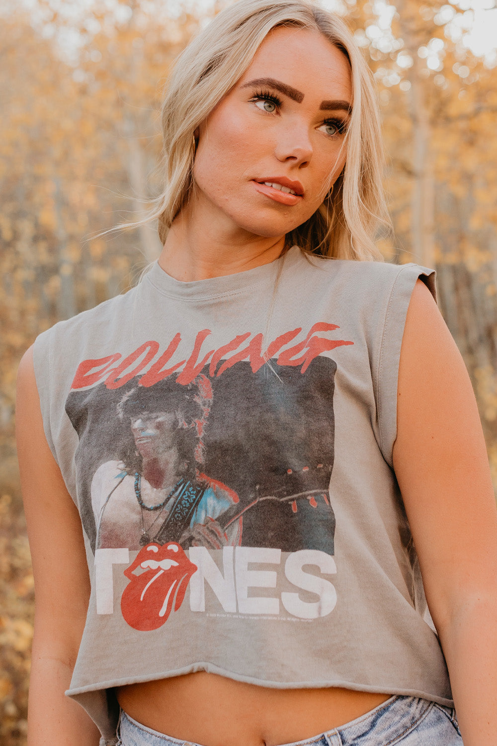 Rolling Stones Womens Tank Top Shirt Grey