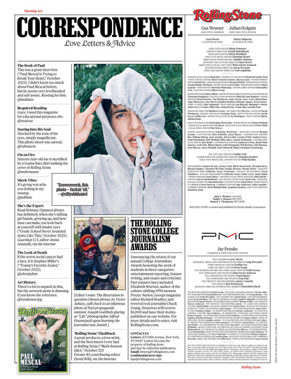 Rolling Stone - November 2025: Musicians On Musicians 2025, Jack Antonoff & Hayley Williams, Gracie Abrams & Cyndi Lauper, Inside The Wild World Of K-Pop Demon Hunters, Trump's New Crackdown & More!
