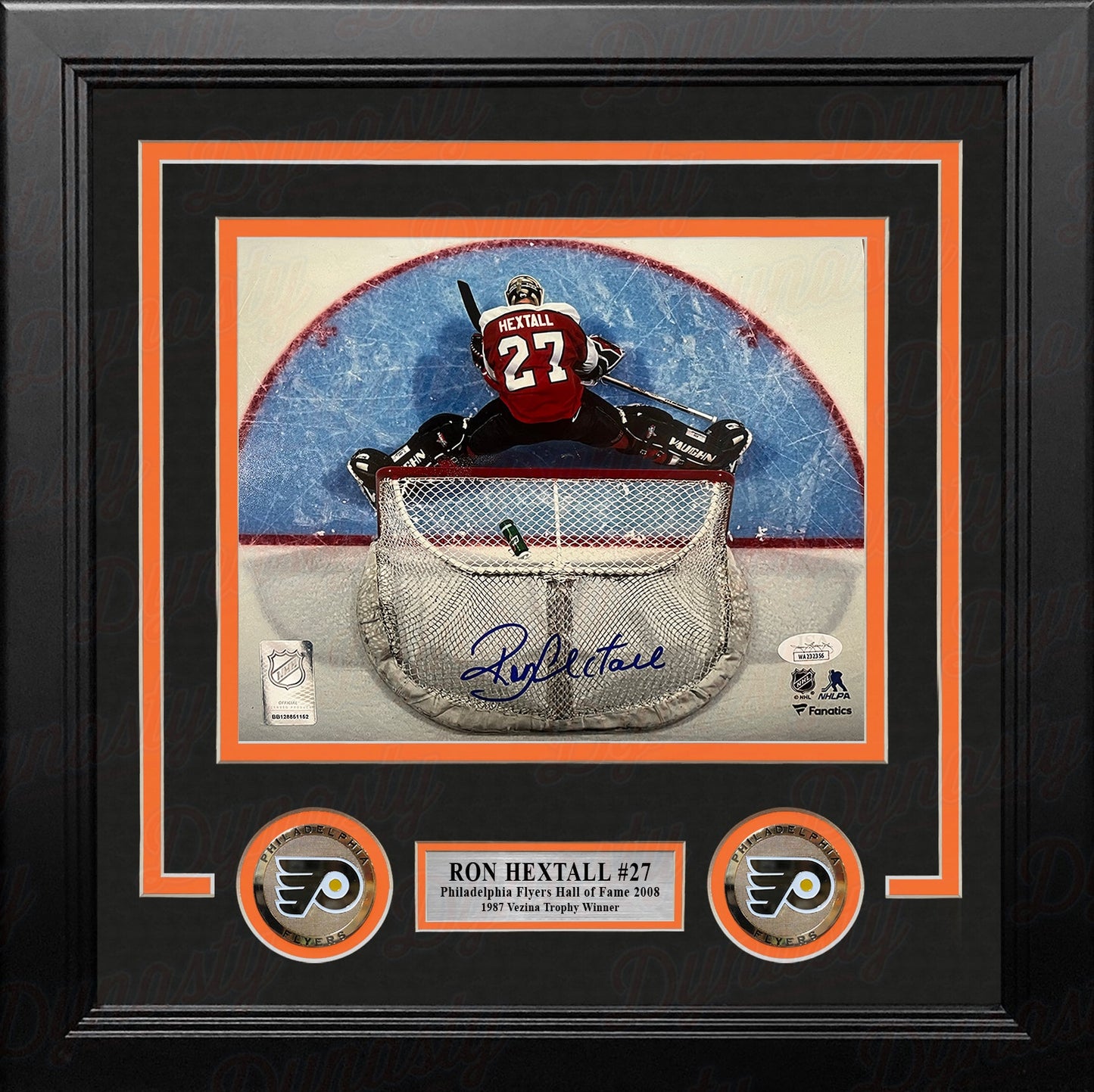 Ron Hextall Above the Crease Philadelphia Flyers Autographed Framed Hockey Photo