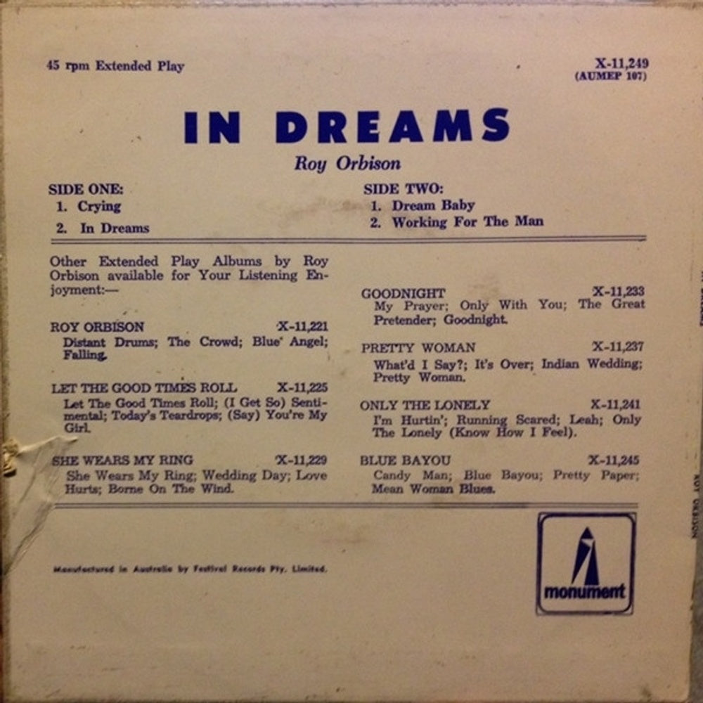 Roy Orbison – In Dreams Music CD