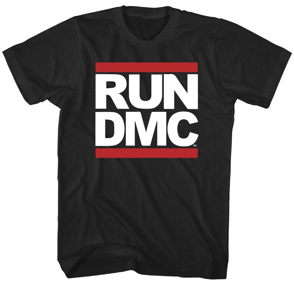 Run DMC Logo Mens T Shirt Black