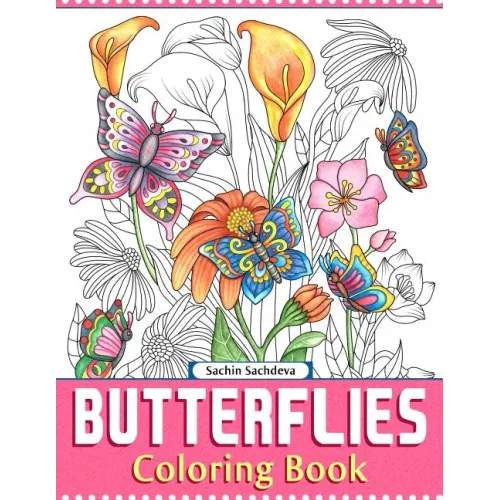 Butterflies: Coloring Book for Adults
