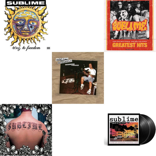 Sublime - 40Oz. To Freedom & Sublime & Acoustic: Bradley Nowell & Friends & Greatest Hits (X) & $5 At The Door - LP Vinyl Bundle