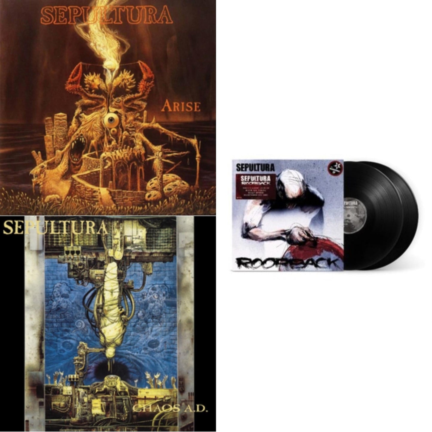 Sepultura - Chaos A.D. (Expanded Edition/2LP) & Roorback & Arise (Expanded Edition)