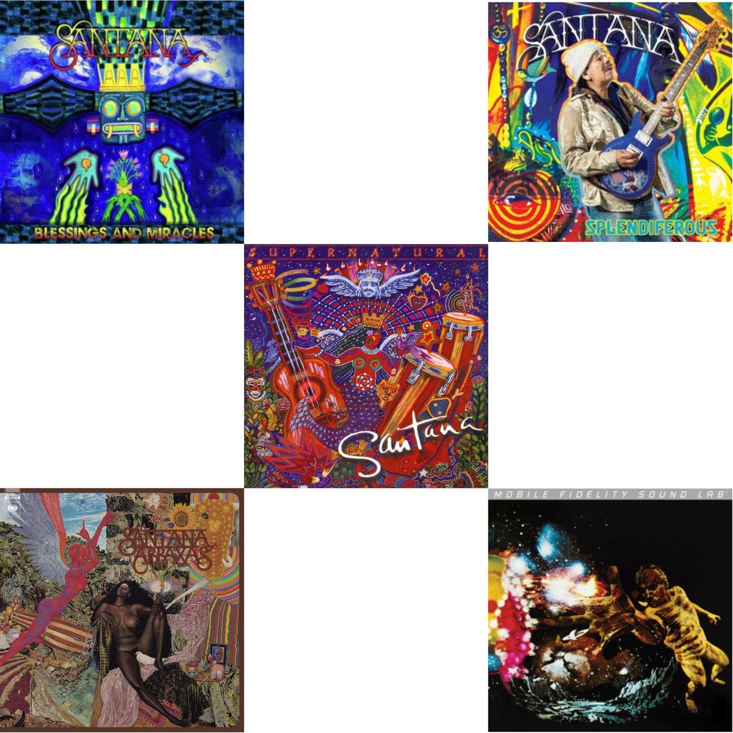 Santana - Supernatural (2LP/150G) & Splendiferous (2LP/150G) & Blessings & Miracles & Santana Iii & Abraxas