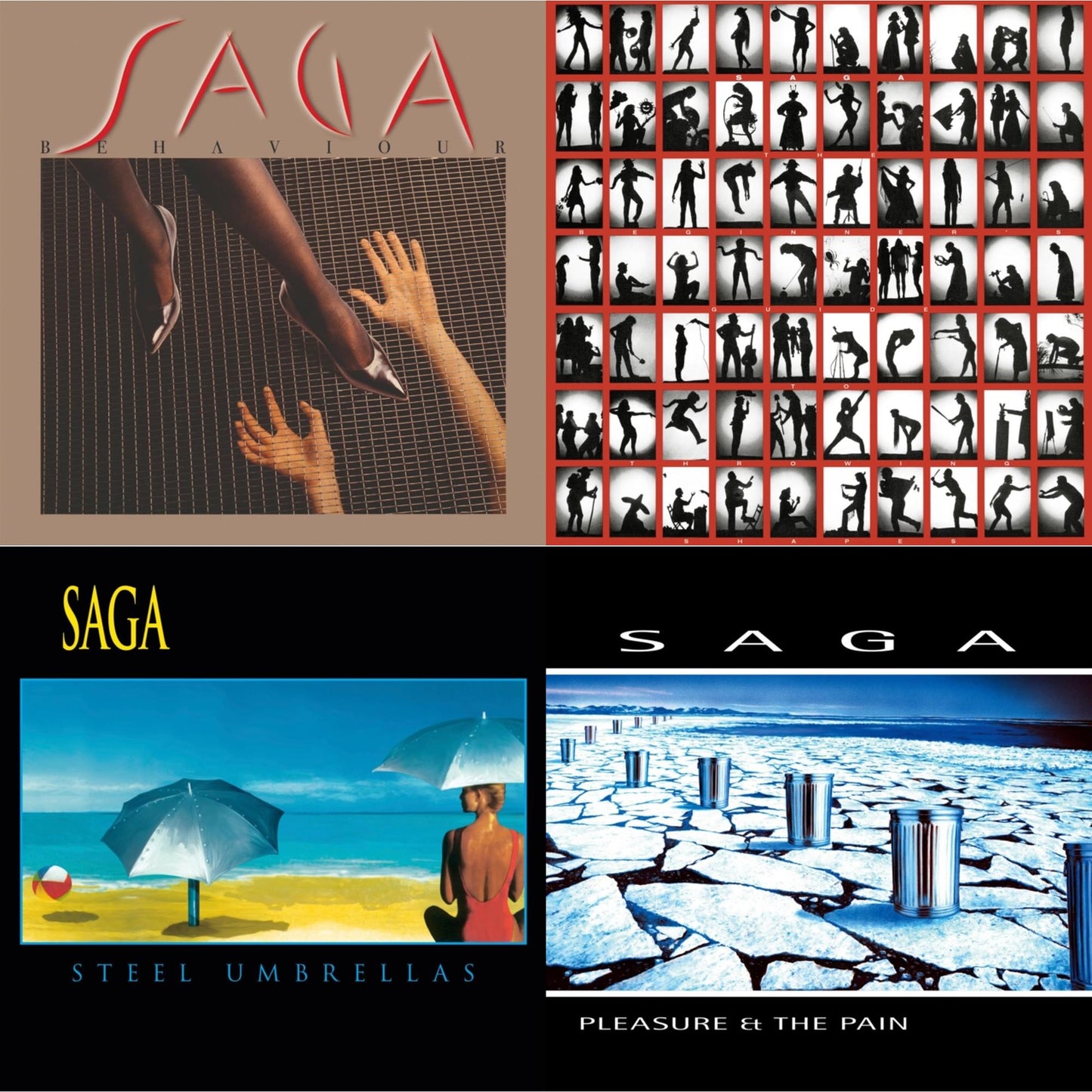 Saga - Behaviour & Beginner's Guide To Throwing Shapes (180G/Remastered) & Steel Umbrellas & Pleasure & The Pain - LP Vinyl Bundle